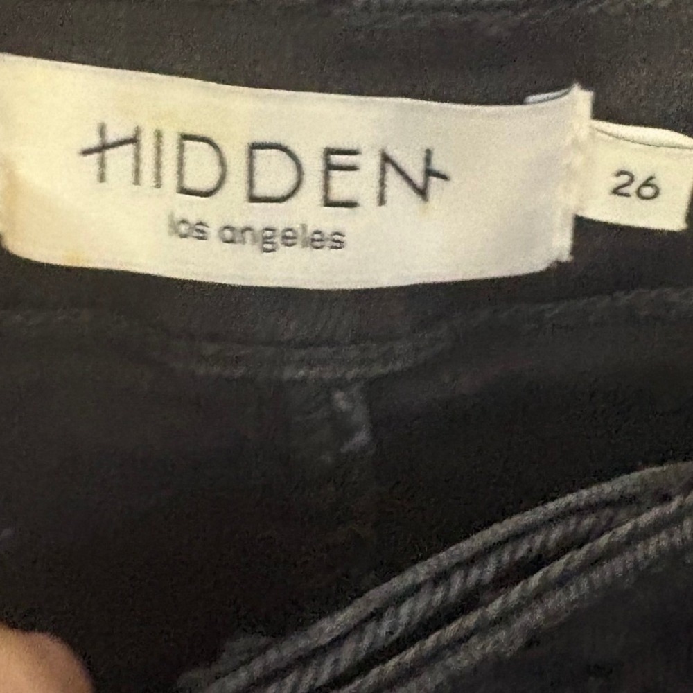 Hidden Jeans Los Angeles Black High Rise Flare Jeans HD3163BT-CHA Size 26 - Picture 4 of 5